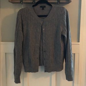 J Crew grey cardigan